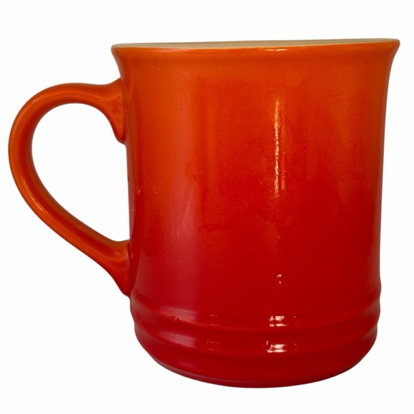 Le Creuset orange red ombré Flame coffee tea stoneware mug - Picture 2 of 8